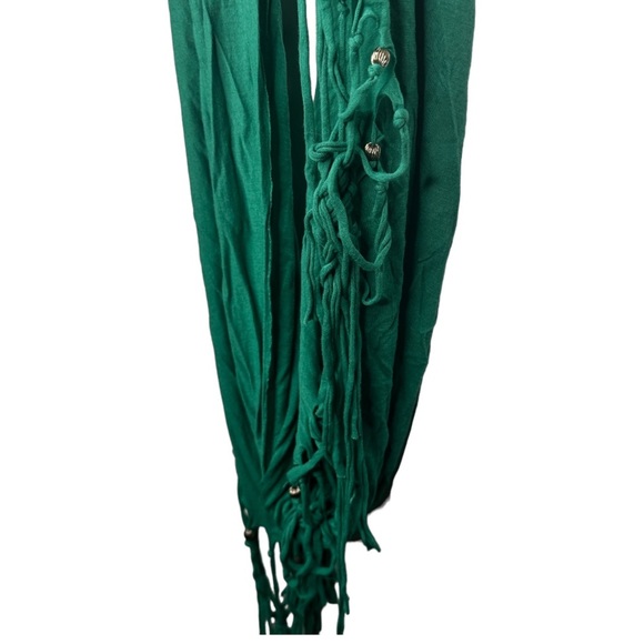 Steve Madden‎ Green Fringe Infinity Scarf - Picture 3 of 7